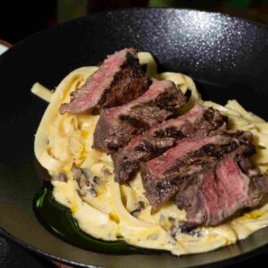 Fetuccini calipso y solomito