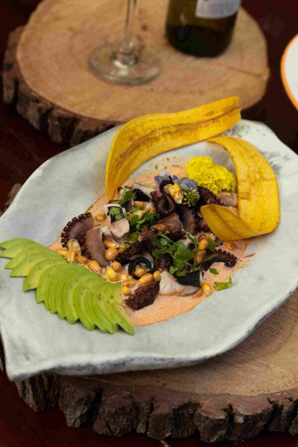 Ceviche cremoso de pulpo parrillado