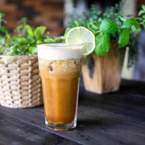 Limonada de coco y café