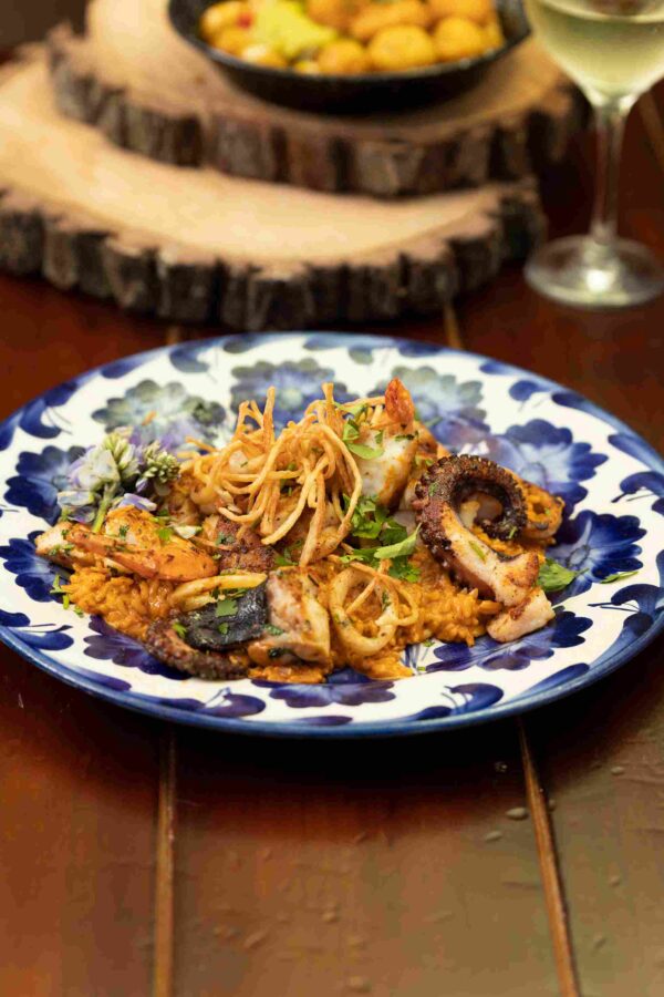 Cremoso panka de mariscos